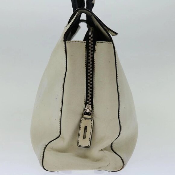 PRADA Hand Bag Leather White Auth ar11644B - Picture 3 of 16